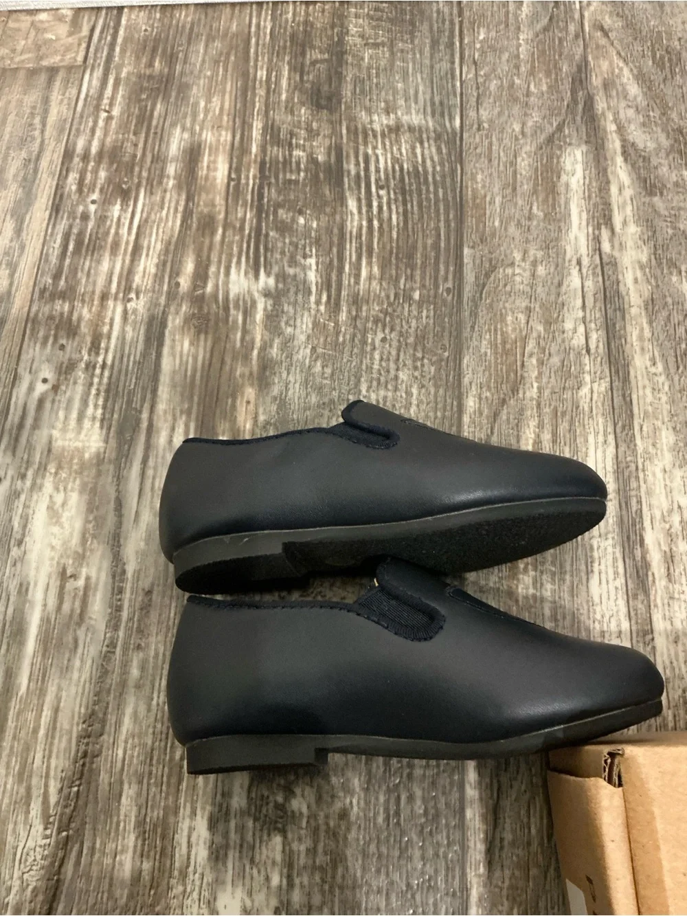 Children's Navy Dress Loafers with Embossed Crest Toddler Size 23=US Size 7